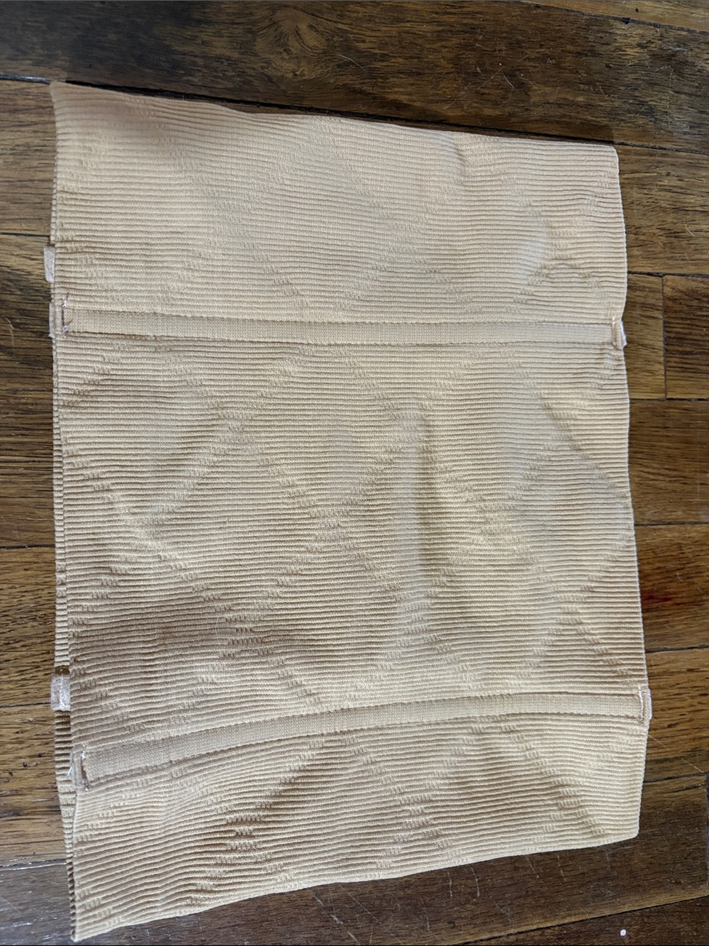 Textured Beige waist trainer with bone seams
